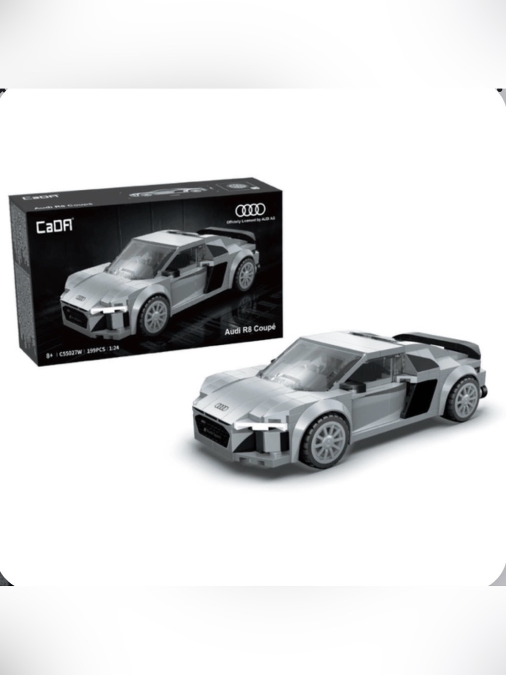 New CaDA C55027W Audi R8 Coupe Building Toy Car Set